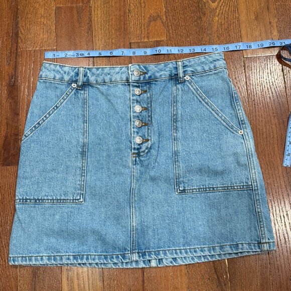 TopShop Denim Skirt with Buttons - Picture 5 of 5